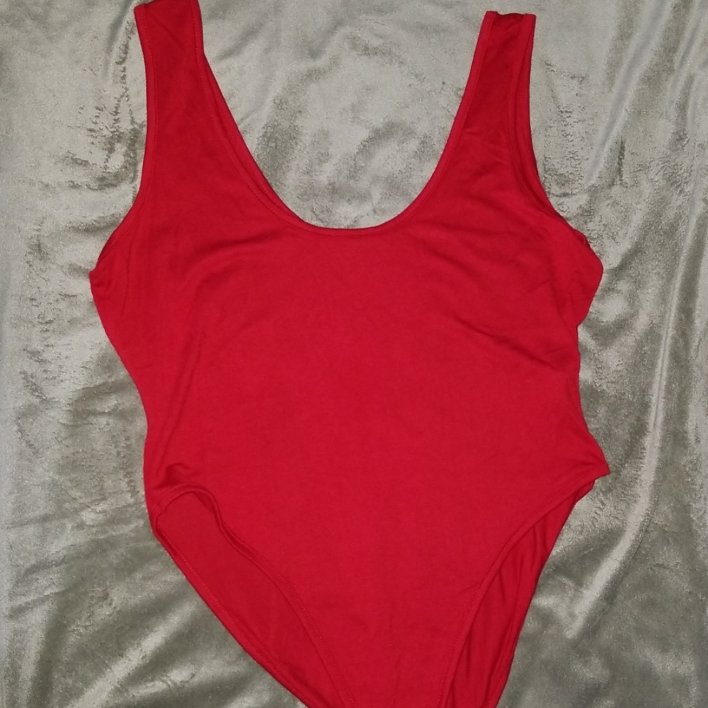 Red bodysuit